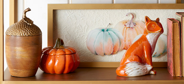 Fall shop with fall decor, throw pillows, pumpkins, porch decor and fall baking