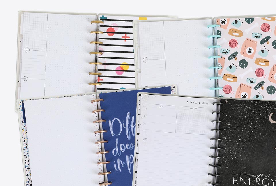 Happy Planner is great for notes, lists, calendars and more