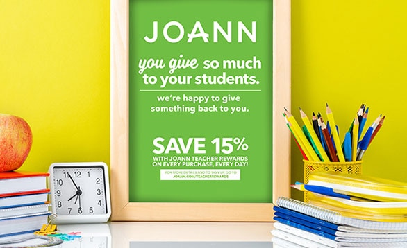 Image of poster calling out teachers savings and rewards.