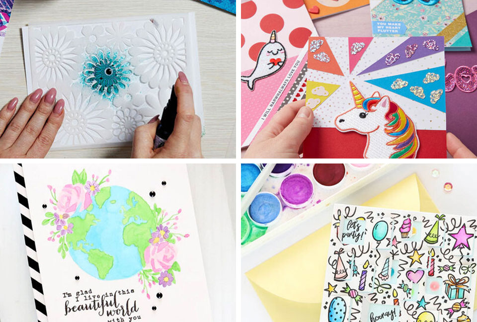 Paper crafting online classes through JOANN to make unicorns, flowers, watercolor and more