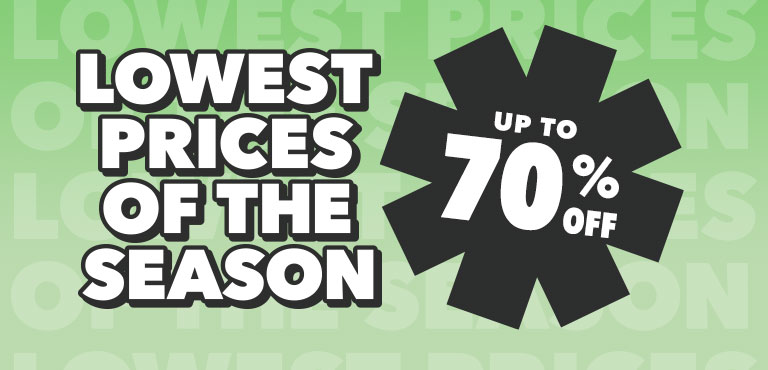Shop our lowest prices of the season. Up to 70% off your faves.