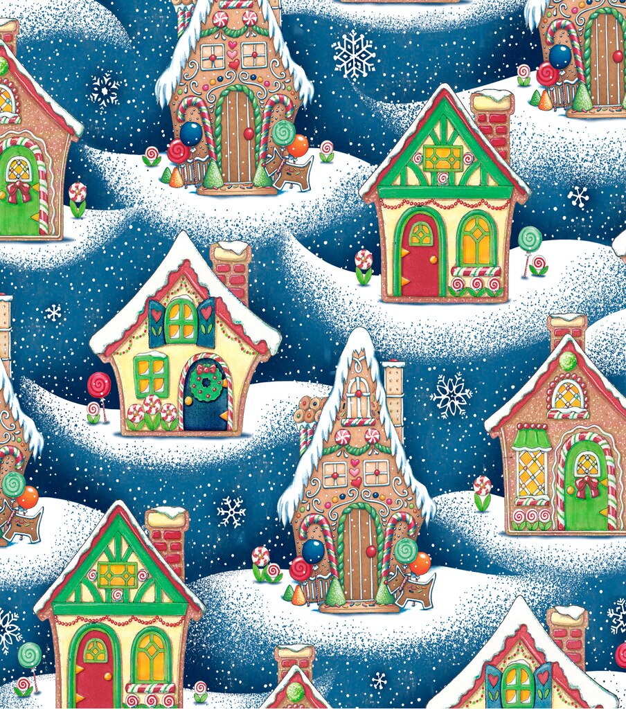 Holiday Inspirations Christmas Fabric Mary Engelbreit Gingerbread Houses