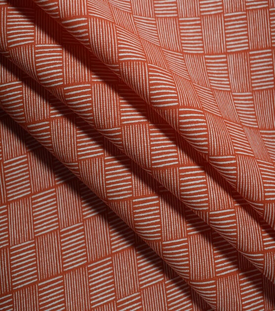 Striped Squares on Red Quilt Cotton Fabric by Quilter's Showcase, , hi-res, image 3