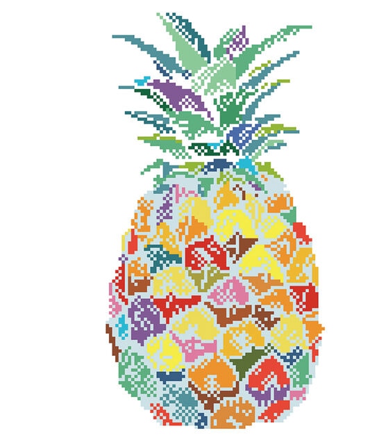 Diamond Dotz 18.5" x 14" Pineapple Crush Embroidery Facet Art Kit, , hi-res, image 4