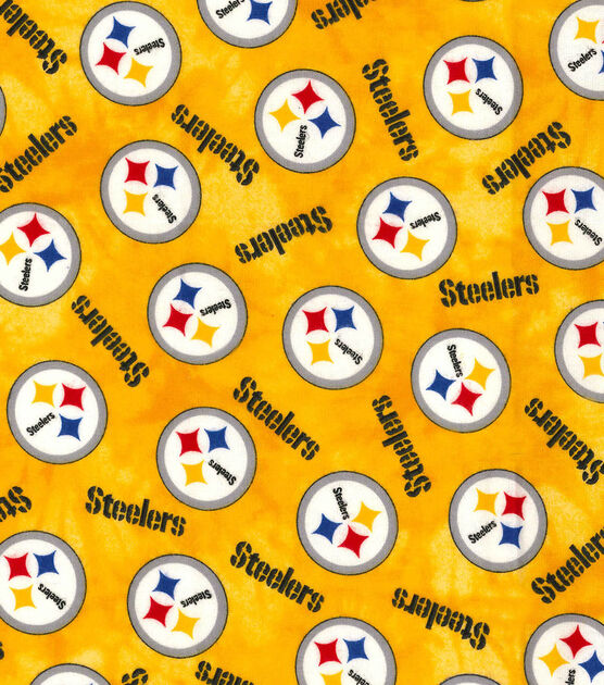Fabric Traditions Pittsburgh Steelers Flannel Fabric 42" Tie Dye