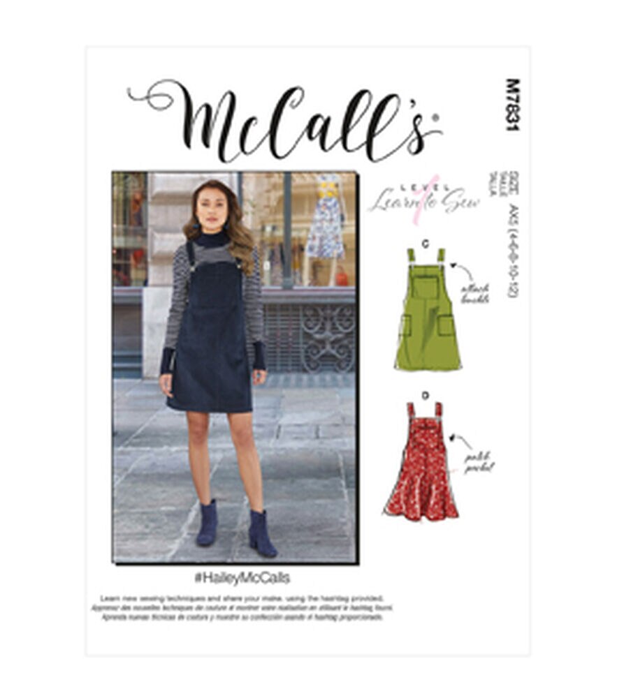 McCall's M7831 Size 4 to 20 Misses Jumpers Sewing Pattern, Ax5(4-6-8-10-12), swatch