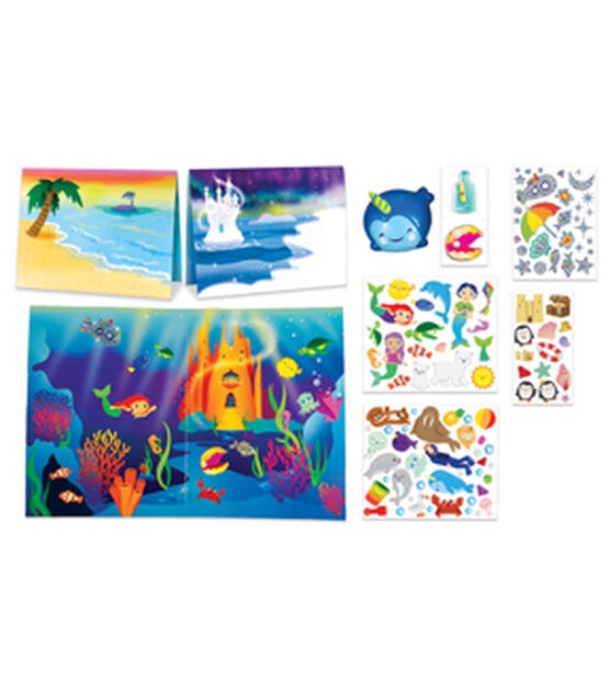 Faber-Castell 100pc Undersea Double Sided Sensory Stickers Play Scenes, , hi-res, image 2