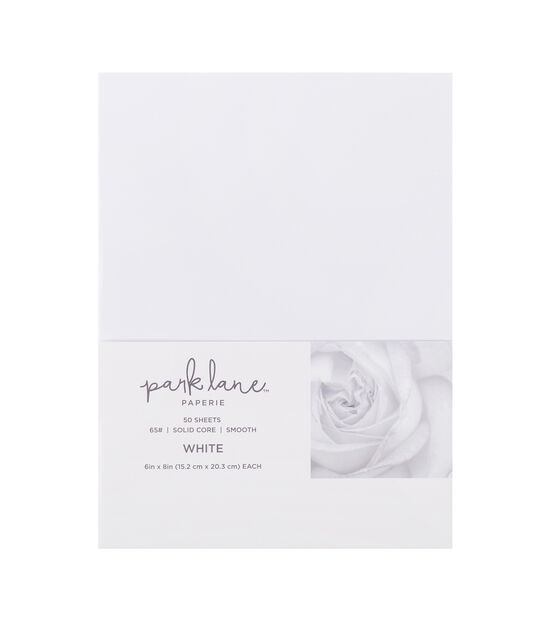 50 Sheet 6" x 8" White Cardstock Paper Pack by Park Lane