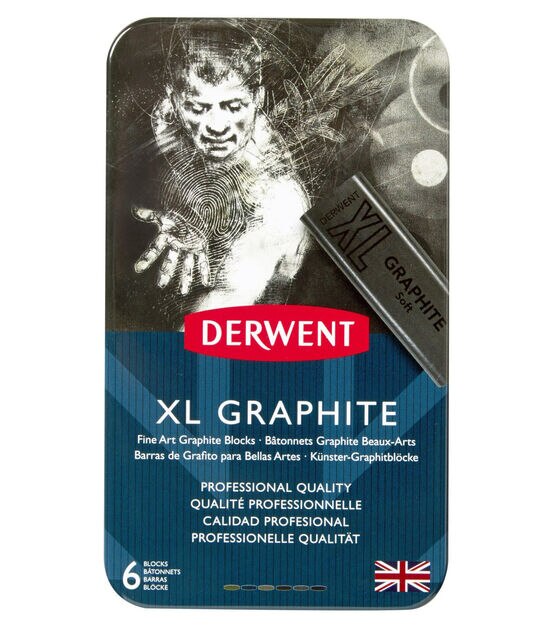 Derwent Xl Graphite 6 Piece Tin Set