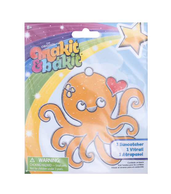 American Crafts 6pc Kids Make It & Bake It Octopus Suncatcher Kit
