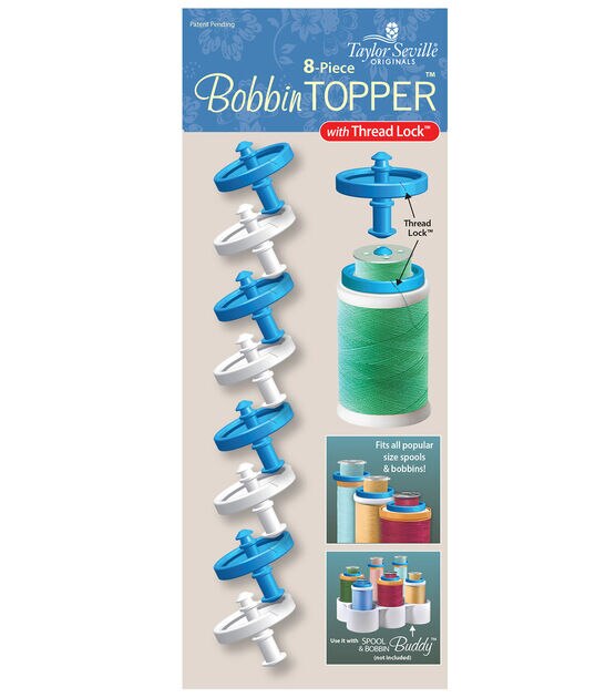 Embroidex Set of 48 Bobbin Holder for Thread Spools – Stack Bobbins on  Spool Tops – Snug Fit – Perfect for L, M & A Type Bobbins – for Embroidery
