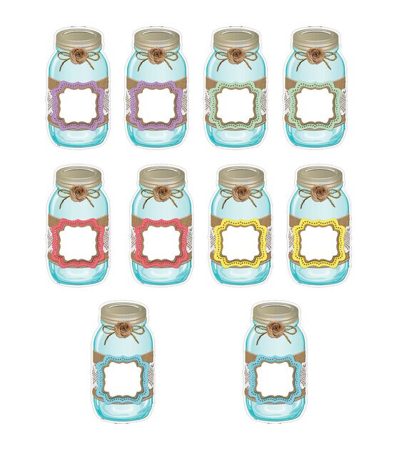 Teacher Created Resources 6" Shabby Chic Mason Jars Accents 180ct