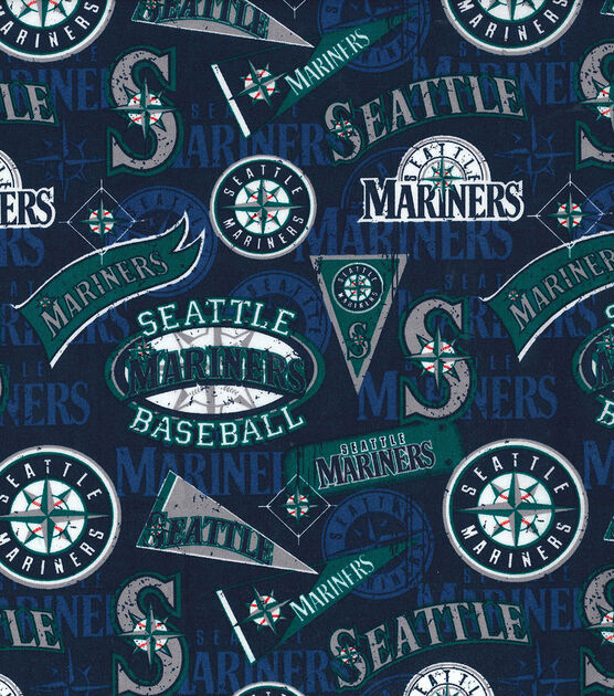 Fabric Traditions Seattle Mariners Cotton Fabric Vintage
