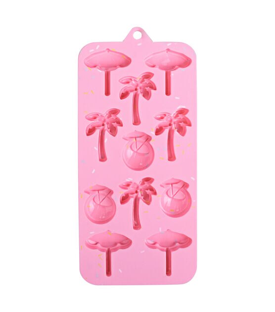 4" x 8" Summer Silicone Tropical Icons Candy Mold by STIR, , hi-res, image 4