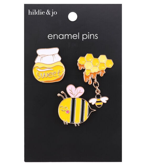 3ct Summer Bee Enamel Pins by hildie & jo