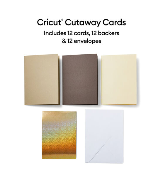 Cricut 36ct Neutrals Sampler R40 Cutaway Cards, , hi-res, image 2