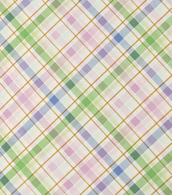 Jewel Spring Plaid Bias Easter Cotton Fabric