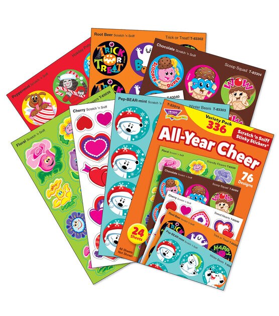 TREND 336pc All Year Cheer Stinky Stickers Variety Pack, , hi-res, image 2