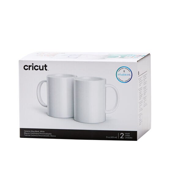 Cricut Mug Press 15oz White Ceramic Blank Mugs 2pk, , hi-res, image 8