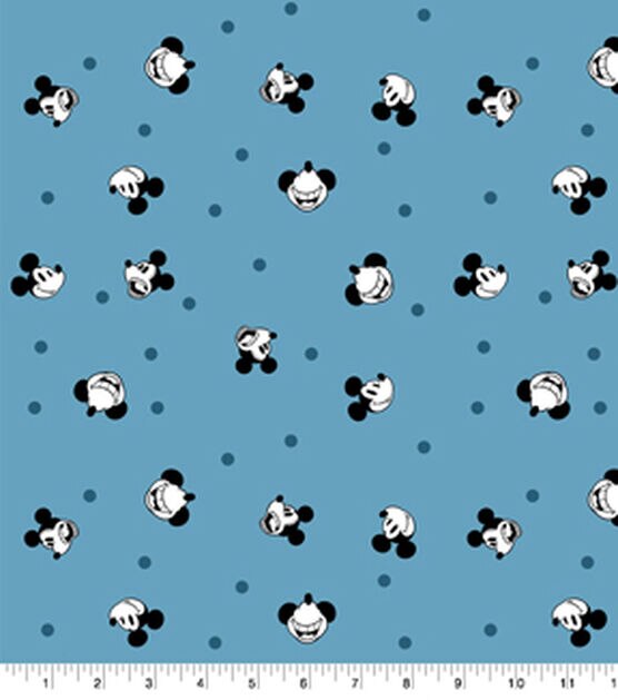 Mickey Geo Dots Cotton Fabric