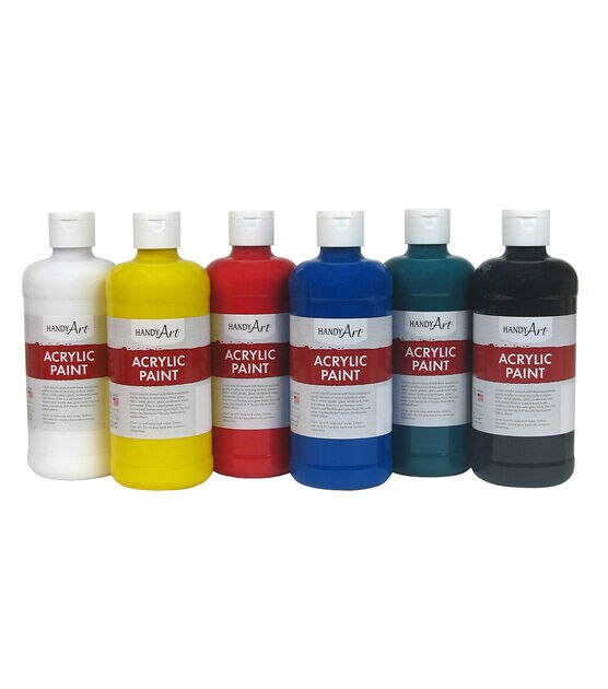 Handy Art 16oz Acrylic Paint Bottles 6ct