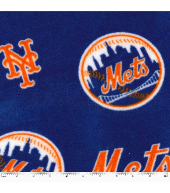 Fabric Traditions New York Mets Fleece Fabric Logo