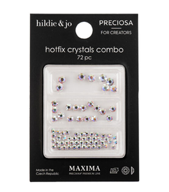 Jollin Hot Fix crystal Flatback Rhinestones glass Diamantes gems 72mm(34ss  288pcs, Aquamarine) - Onceit