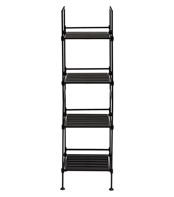 Organize It All 45" Black 4 Tier Square Shelving Tower, , hi-res, image 6