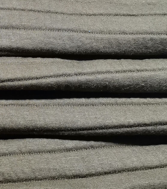 Olive Knit Quilted Velvet Fabric, , hi-res, image 2