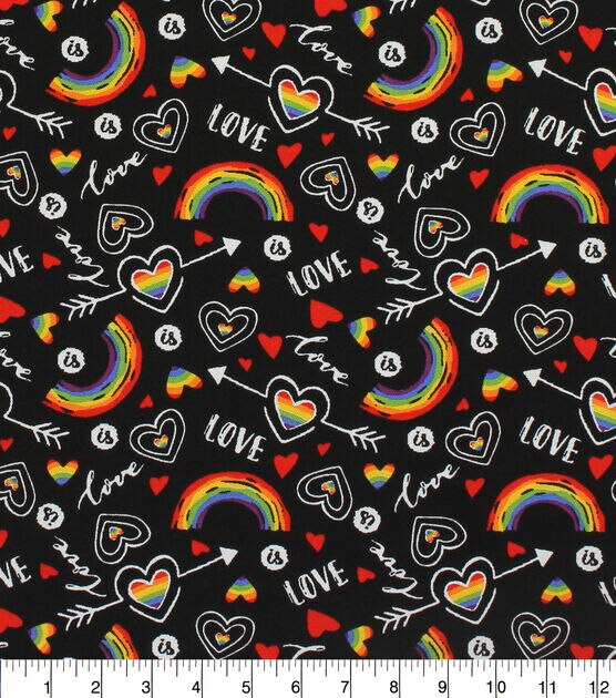 Babble Rainbow Cotton Canvas Fabric, , hi-res, image 2