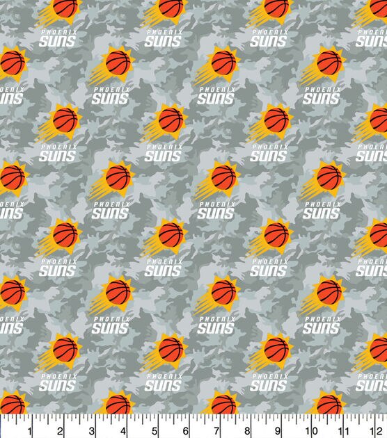 NBA Phoenix Suns Camo Cotton Fabric