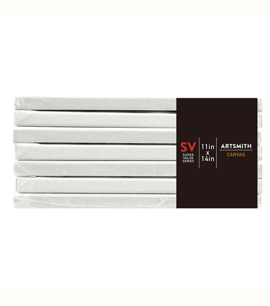11" x 14" Stretched Super Value Pack Cotton Canvas 7pk by Artsmith, , hi-res, image 2
