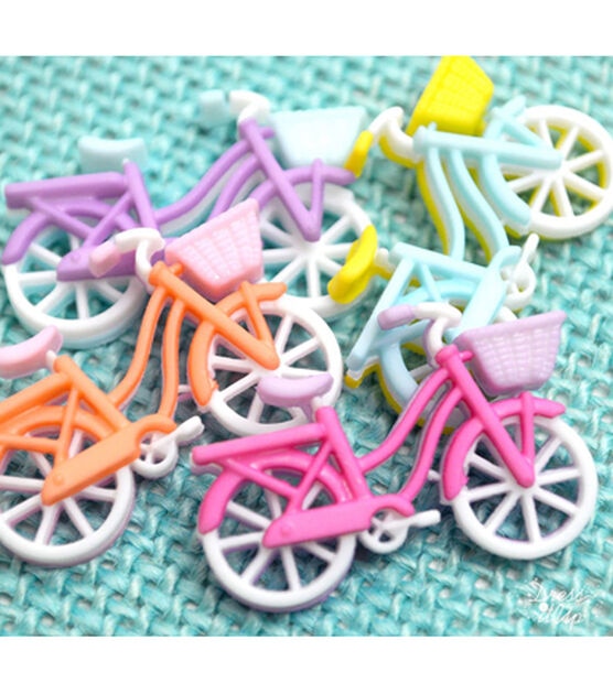 Dress It Up 4ct Hobbies Bike Ride Shank Buttons, , hi-res, image 2