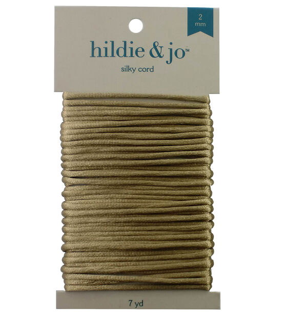 7yds Tan Nylon Silky Cord by hildie & jo