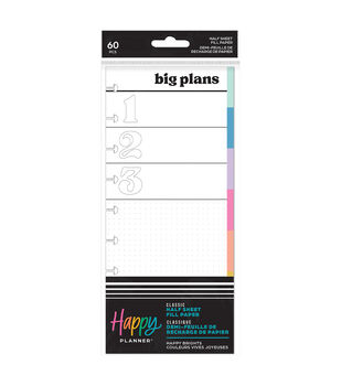 Classic Block Paper Pad | Bold and Bright | 100 Sheets | Happy Planner