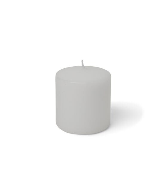 3" x 3" White Pillar Candles 3pk by Hudson 43, , hi-res, image 2