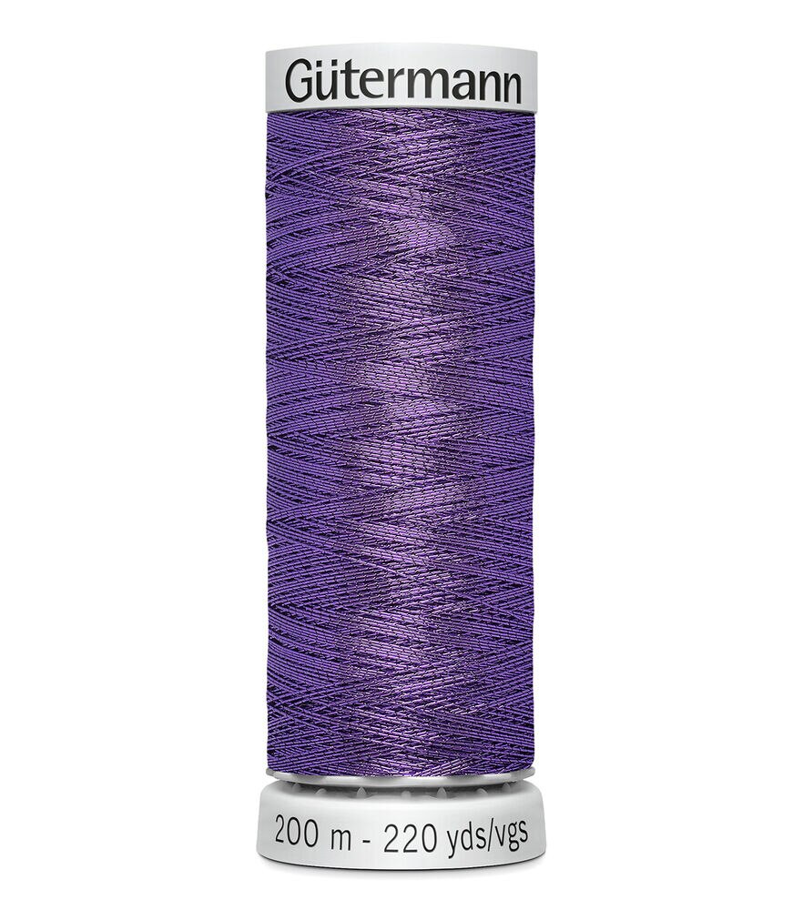 Gutermann 200M Metallic Dekor Thread, Purple, swatch