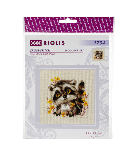 RIOLIS 5" Little Raccoon Counted Cross Stitch Kit