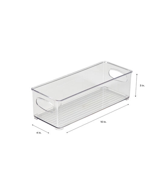 Simplify 10" x 3" Clear Narrow Vertical Stripe Organizer With Handles, , hi-res, image 8