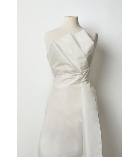 Badgley Mischka White Organza Silk Fabric, , hi-res, image 2