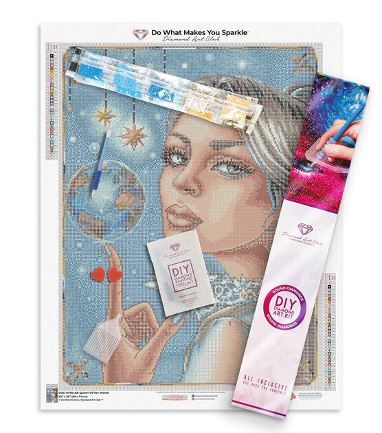 Diamond Art Club 22" x 29" Queen of Her World Painting Kit, , hi-res, image 3
