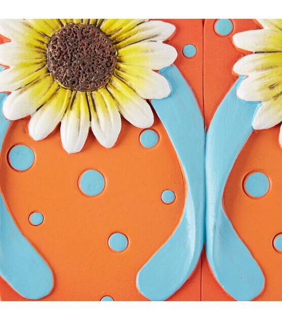 Zingz & Thingz Sunflower Dot Flip Flop Stepping Stone, , hi-res, image 3