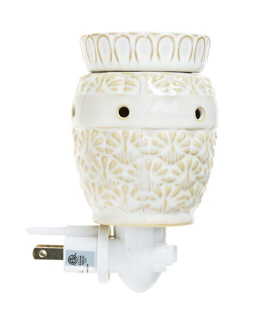 15 Watt White Ceramic Pineapple Plug In by Hudson 43