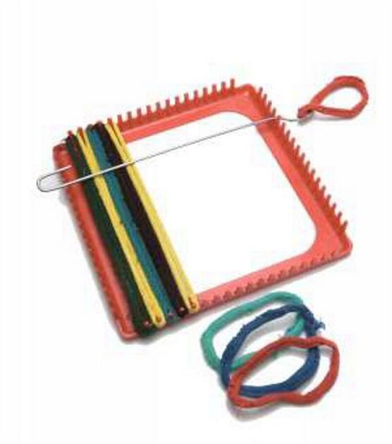 Potholder Weaving Loom Kit, 6 Colors Plastic DIY Loops Weaving Crafts Kit  with 1 Weaving Loom for Kids Adults and Beginner 
