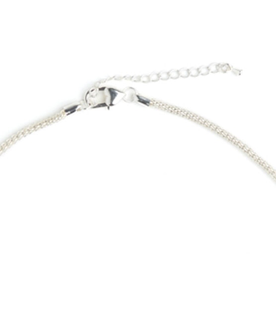 19" x 3mm Bright Silver Mesh Chain Necklace by hildie & jo, , hi-res, image 4