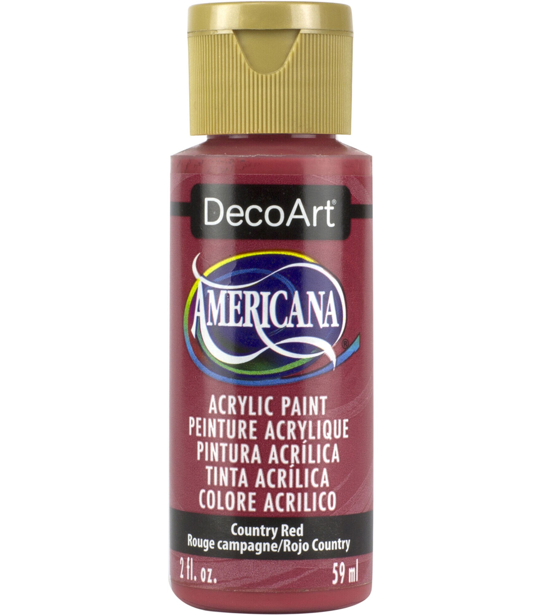 DecoArt Americana Acrylic 2oz Paint, Country Red, hi-res