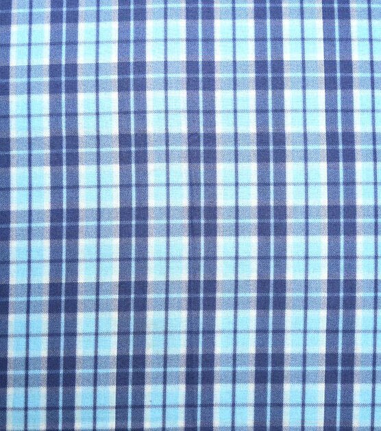 Blue Classic Plaid Quilt Cotton Fabric by Keepsake Calico, , hi-res, image 1