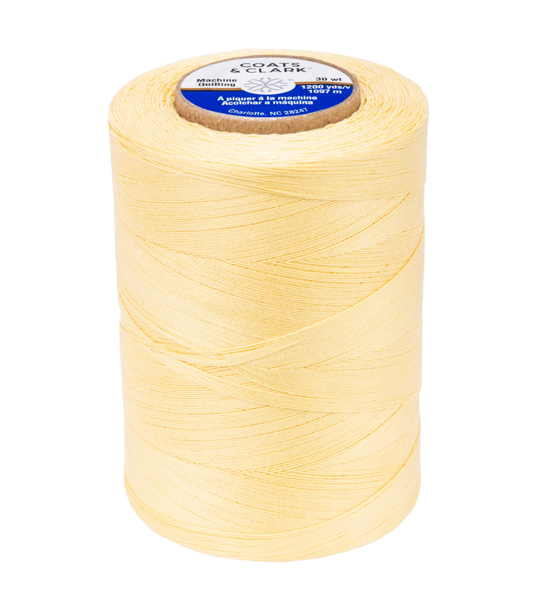 Coats & Clark Machine Quilt Cotton Thread, 0157a Yellow, hi-res