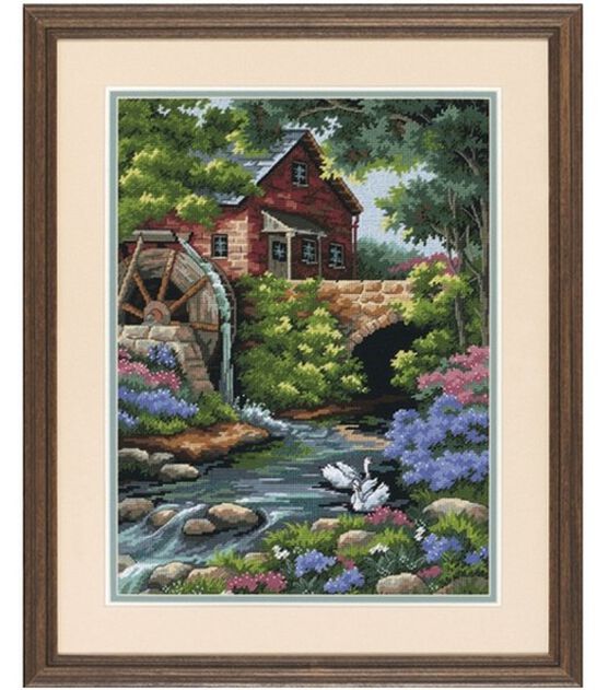 Dimensions 12" x 16" Old Mill Cottage Needlepoint Kit