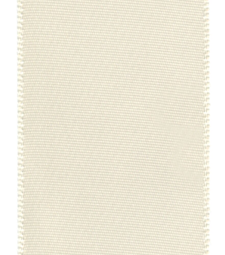 Double Faced Satin Ribbon - 1.5 Inch (White), Satin Ribbon, Ribbon